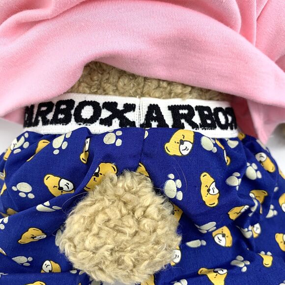 Build a Bear Curly Brown Bear with Giggle Button Outfit & Boxers - Picture 6 of 11